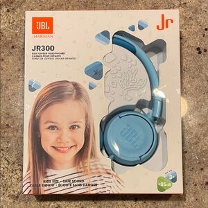 New in box JBL JR300 Kids On-Ear Headphones - Light Blue